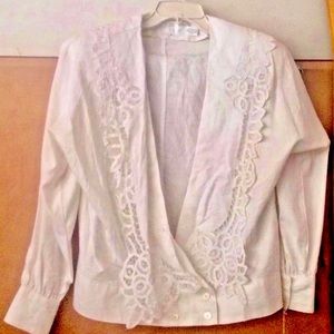 New Paperwhite Lace Jacket Hand Made NWT Summer
